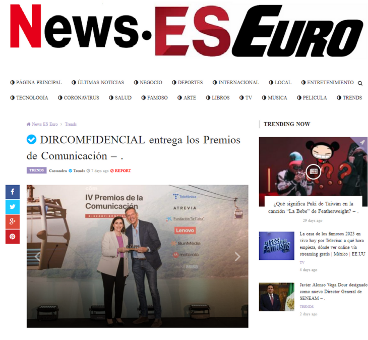 NEWS EURO PREMIOS